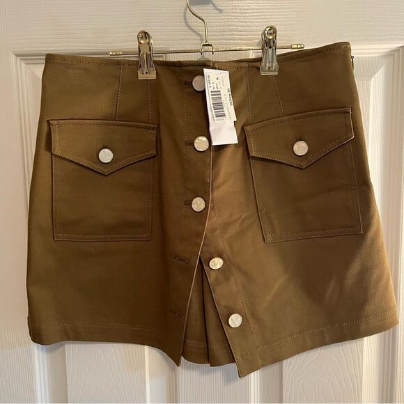 Derek Lam Khaki Button-Front Skort NWT! - Picture 2 of 11